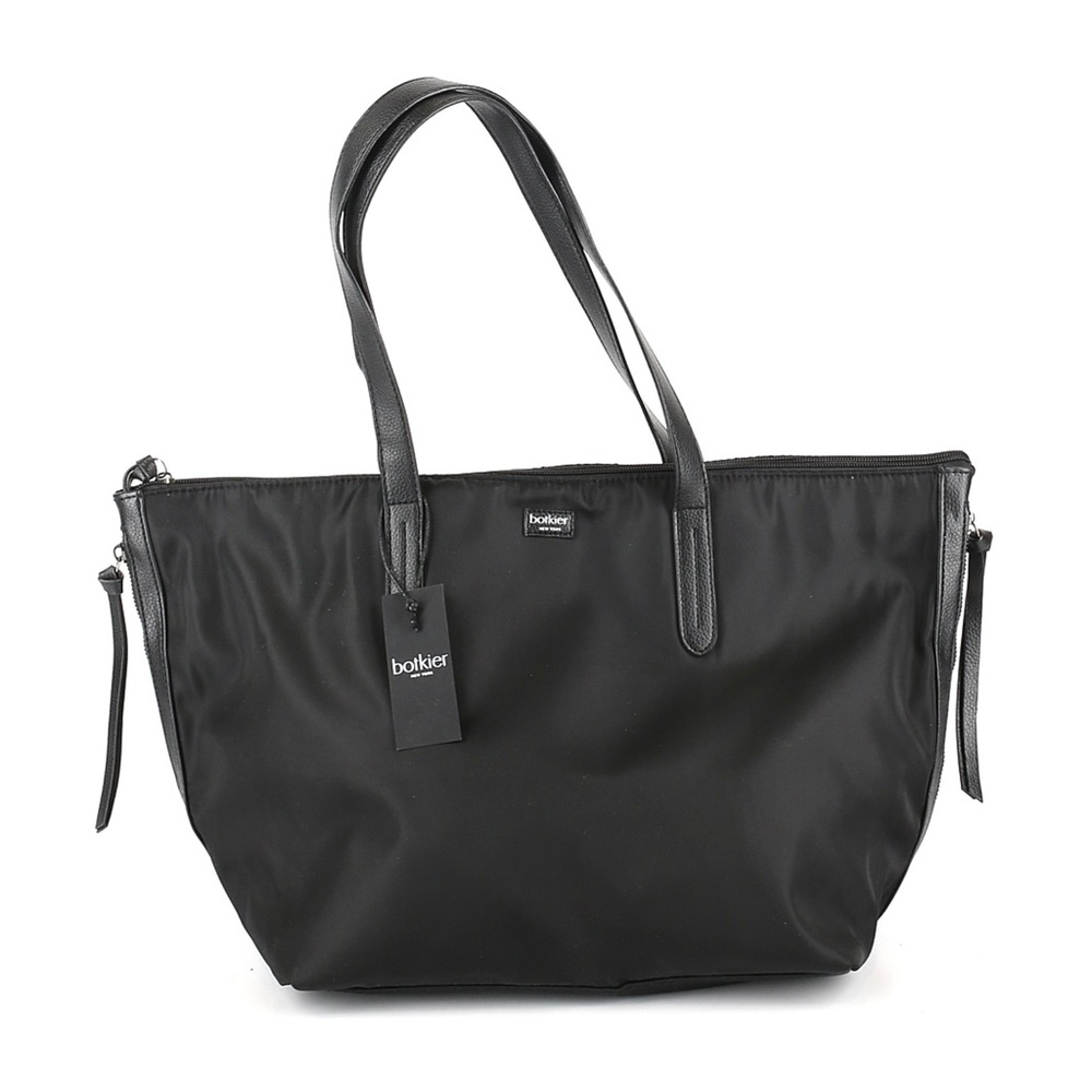 BOTKIER BLACK NYLON TOTE BAG W LEATHER TRIM NEW W TAGS